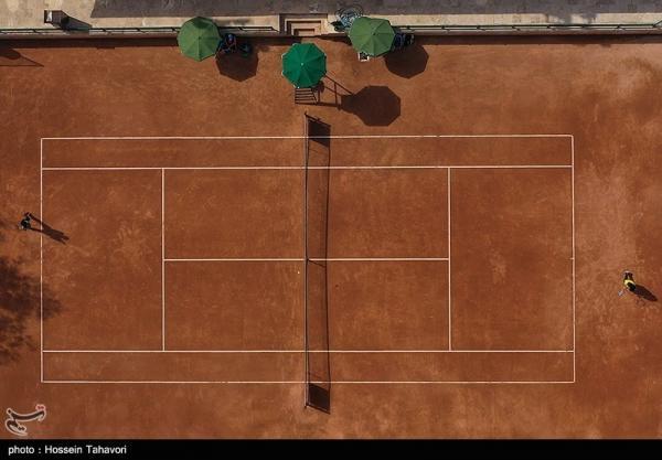آماده سازی 6 زمین تنیس برای تمرین ملی پوشان در بعضی ساعات روز